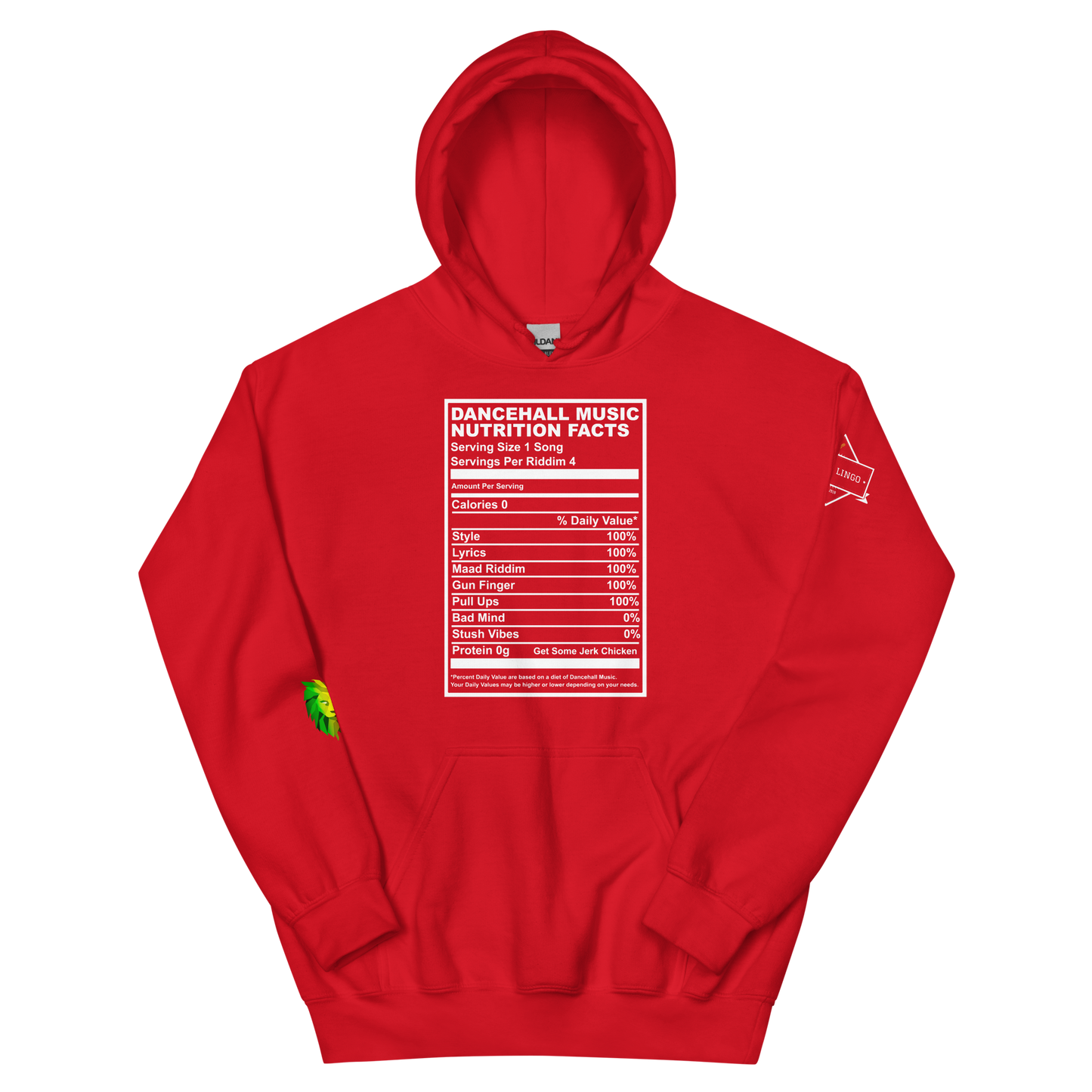 Dancehall Music Nutrition Facts Unisex Hoodie