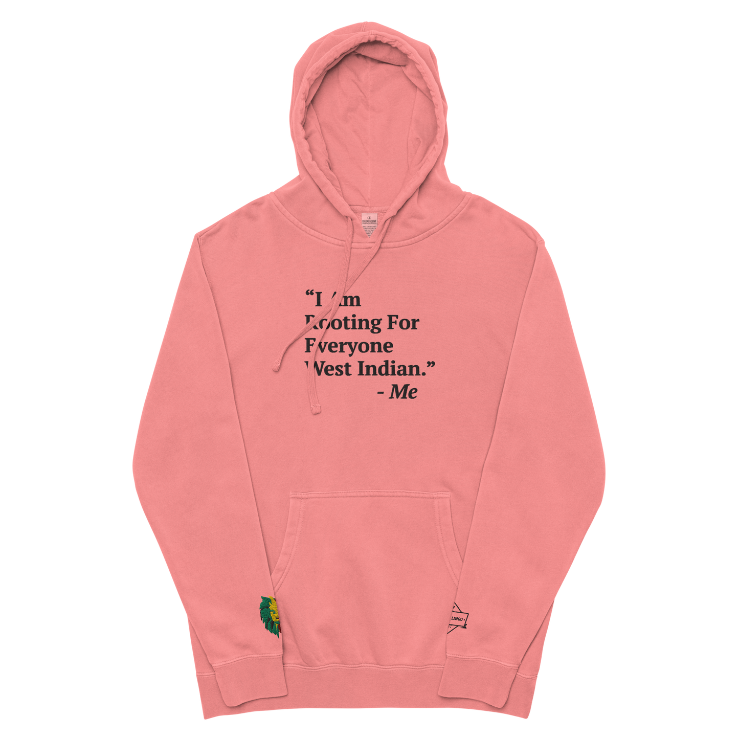 I Am Rooting: West Indian Unisex pigment-dyed hoodie (Set)