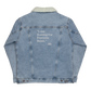 I Am Rooting: Barbados Unisex denim sherpa jacket