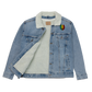 I Am Rooting: West Indian Unisex denim sherpa jacket