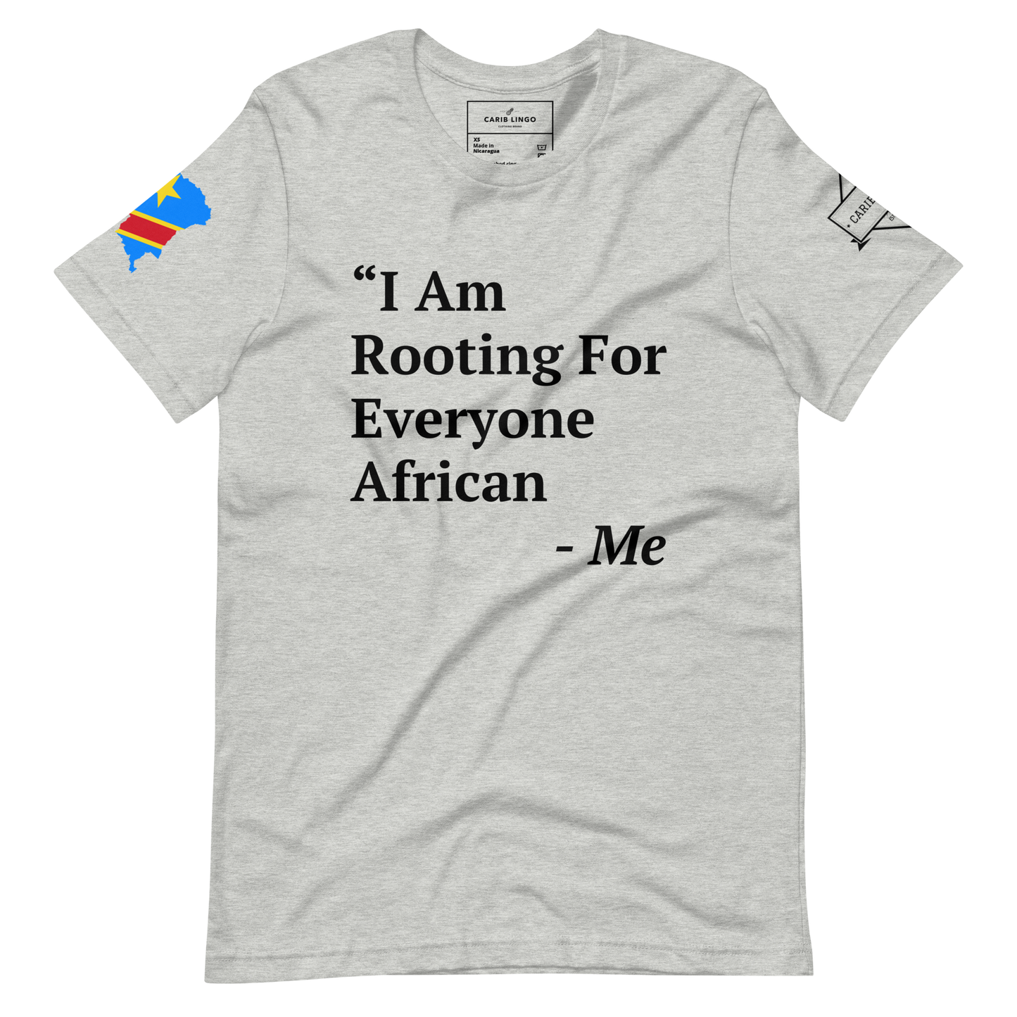 I Am Rooting: African Unisex t-shirt (Congolese Custom)