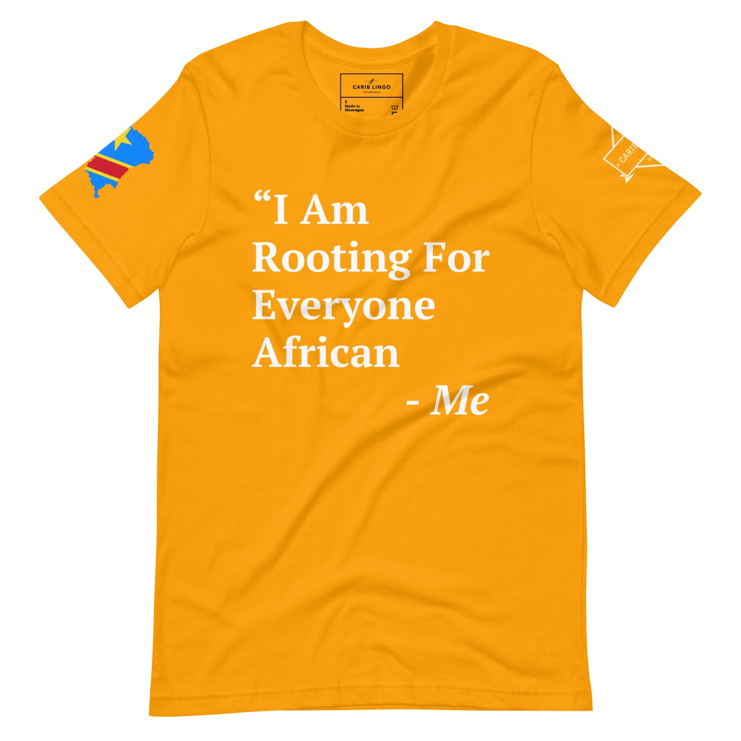 I Am Rooting: African Unisex t-shirt (Congolese Custom)