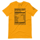 Dancehall Music Nutrition Facts Unisex t-shirt