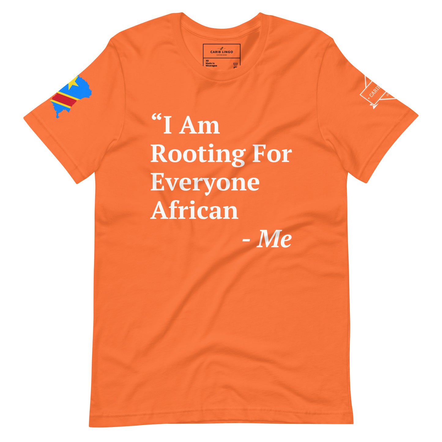 I Am Rooting: African Unisex t-shirt (Congolese Custom)