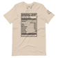 Dancehall Music Nutrition Facts Unisex t-shirt