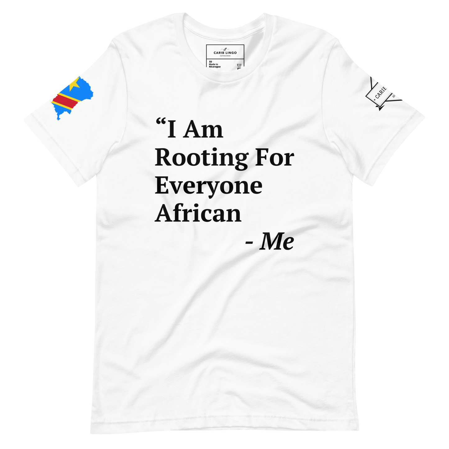 I Am Rooting: African Unisex t-shirt (Congolese Custom)