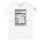 Dancehall Music Nutrition Facts Unisex t-shirt