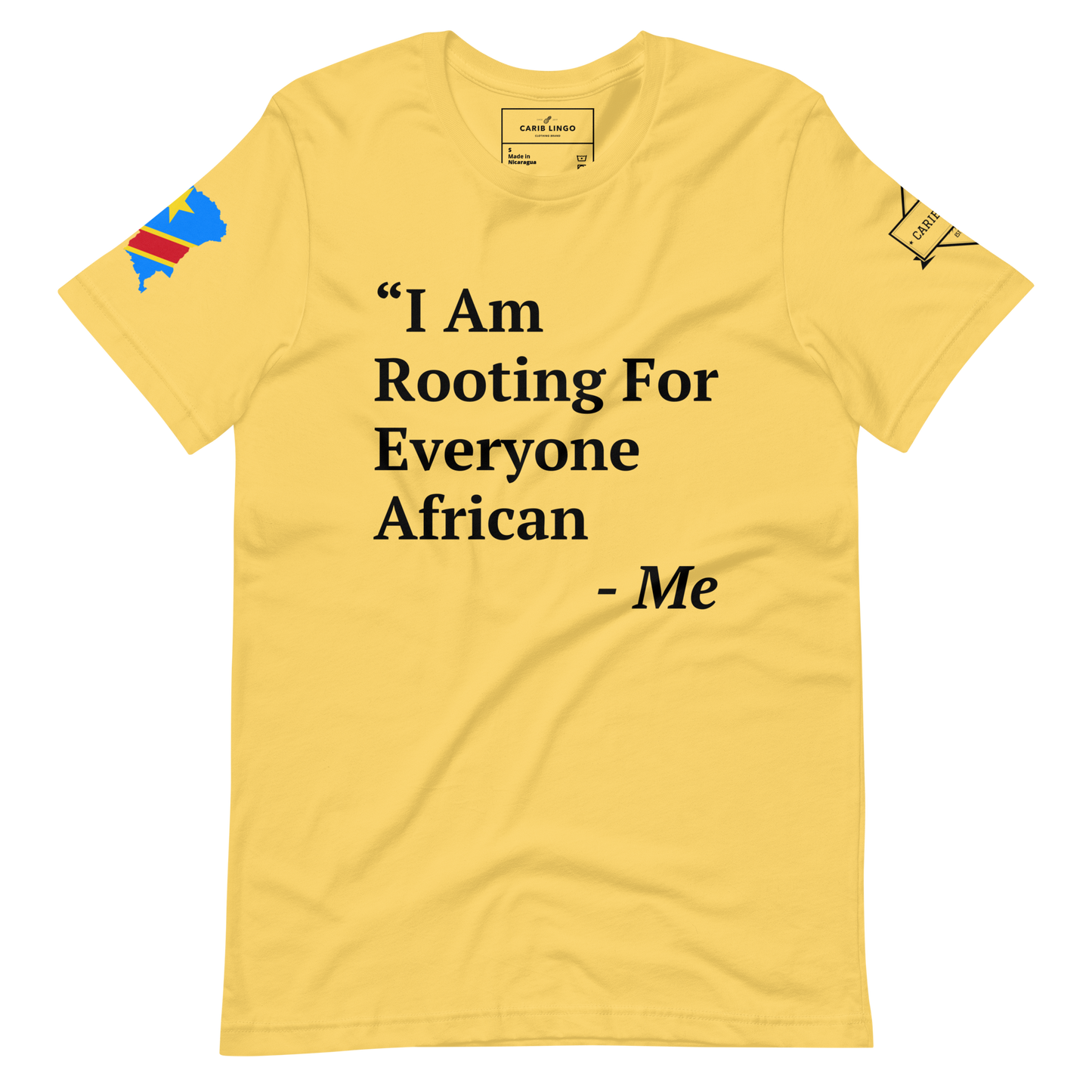 I Am Rooting: African Unisex t-shirt (Congolese Custom)