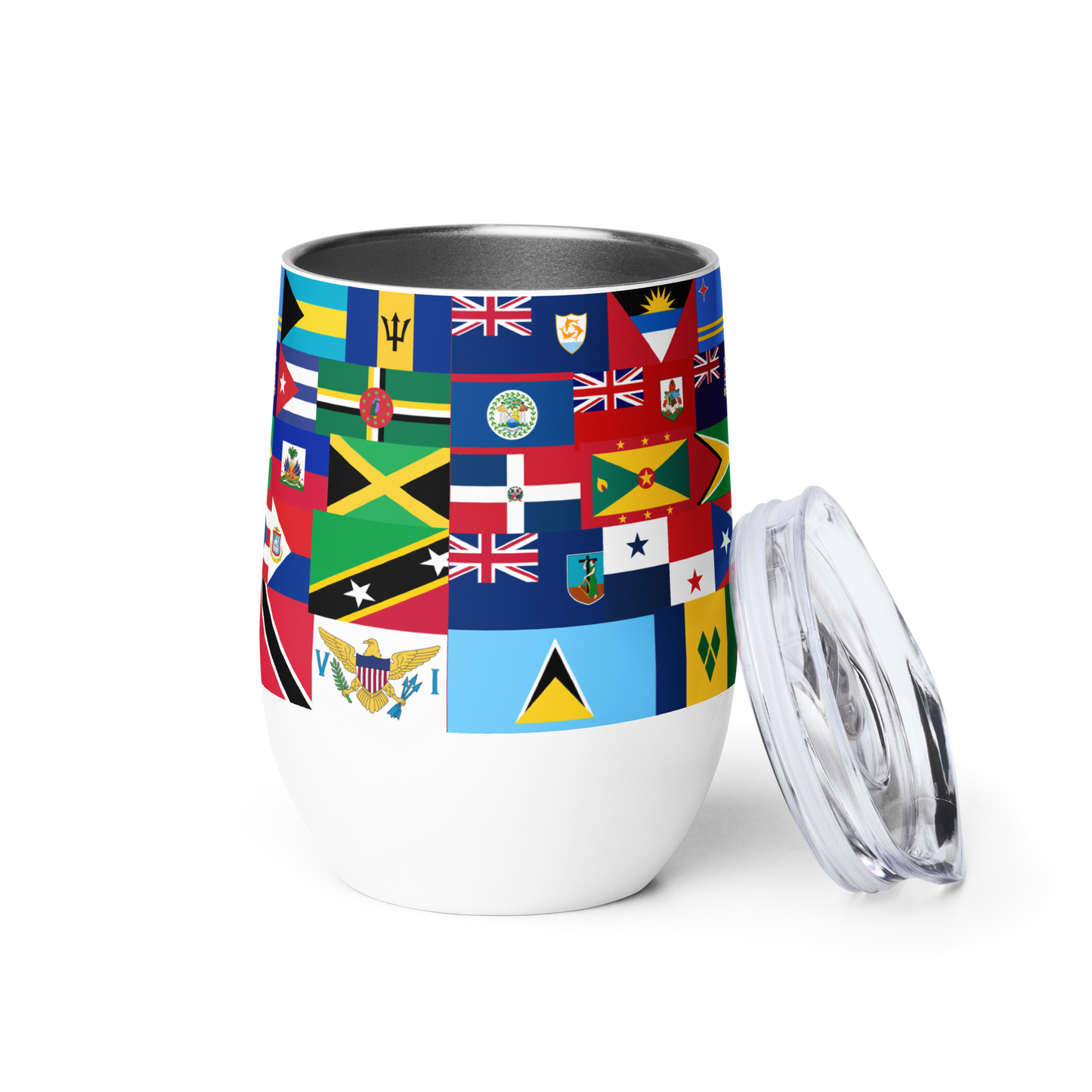 West Indian Flags Wine tumbler