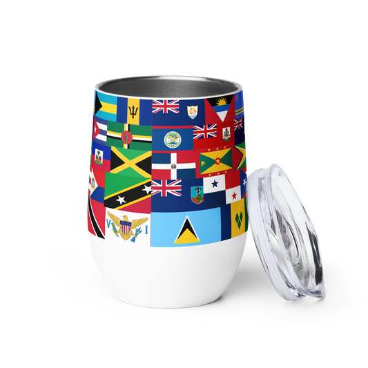 West Indian Flags Wine tumbler