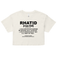 Rhatid Women’s crop top