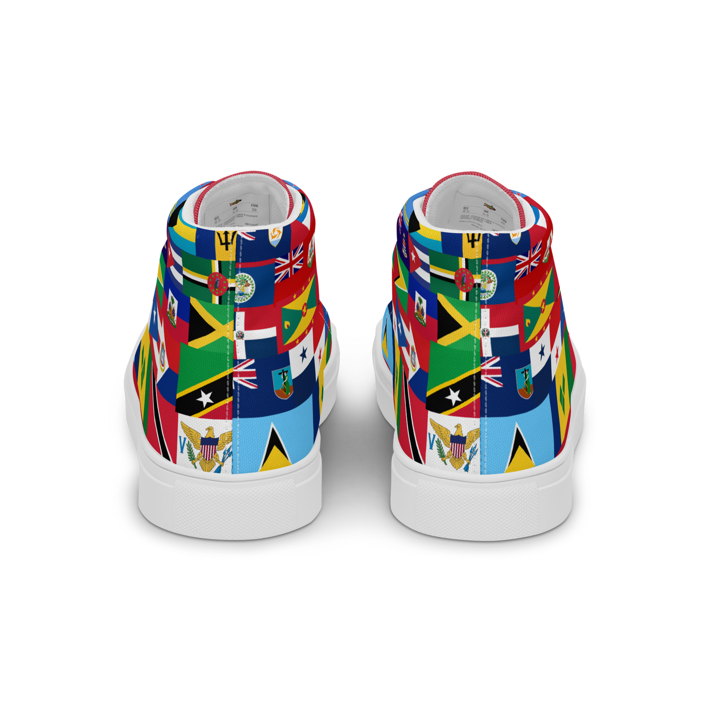 West Indian Flag Women’s high top canvas shoes