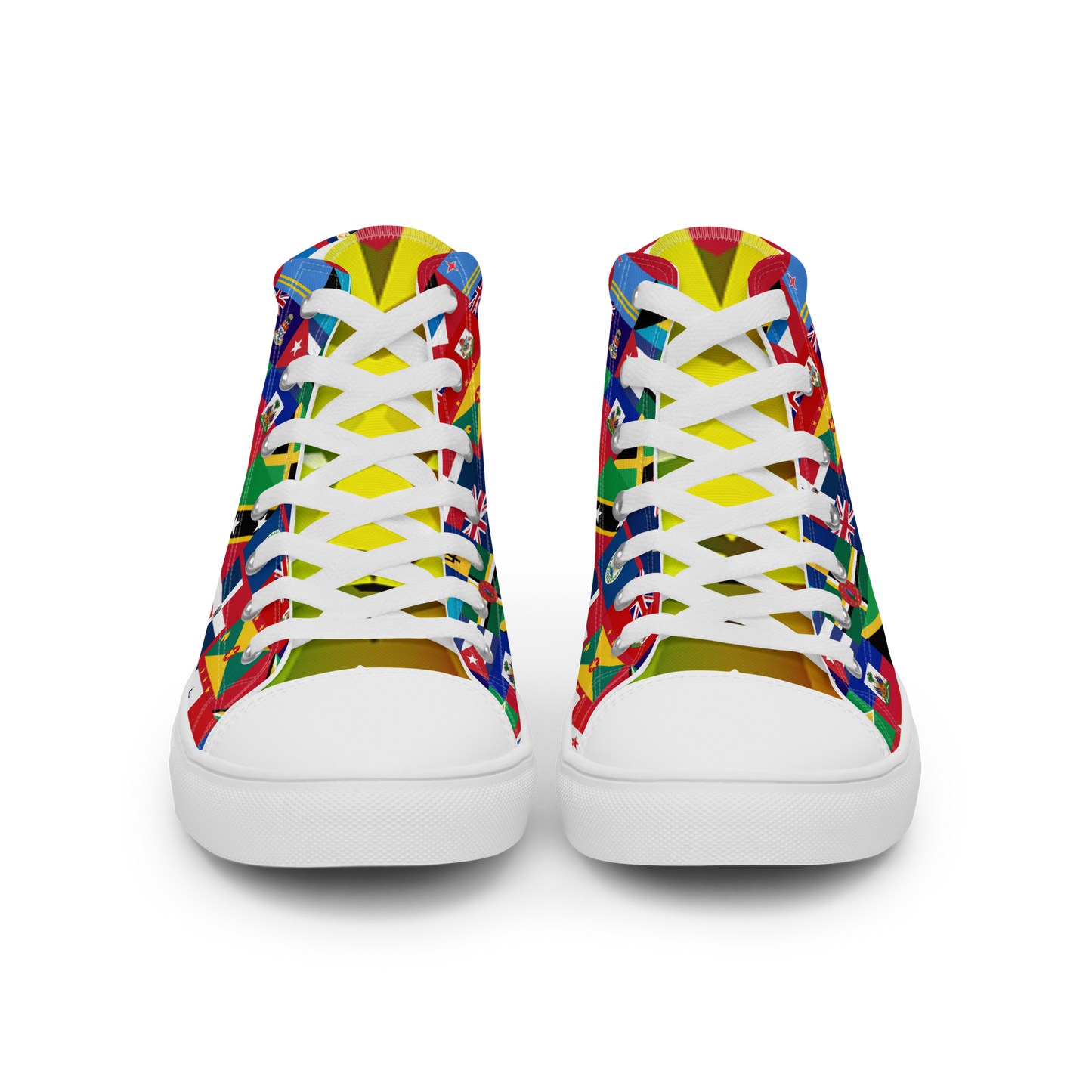 West Indian Flag Women’s high top canvas shoes