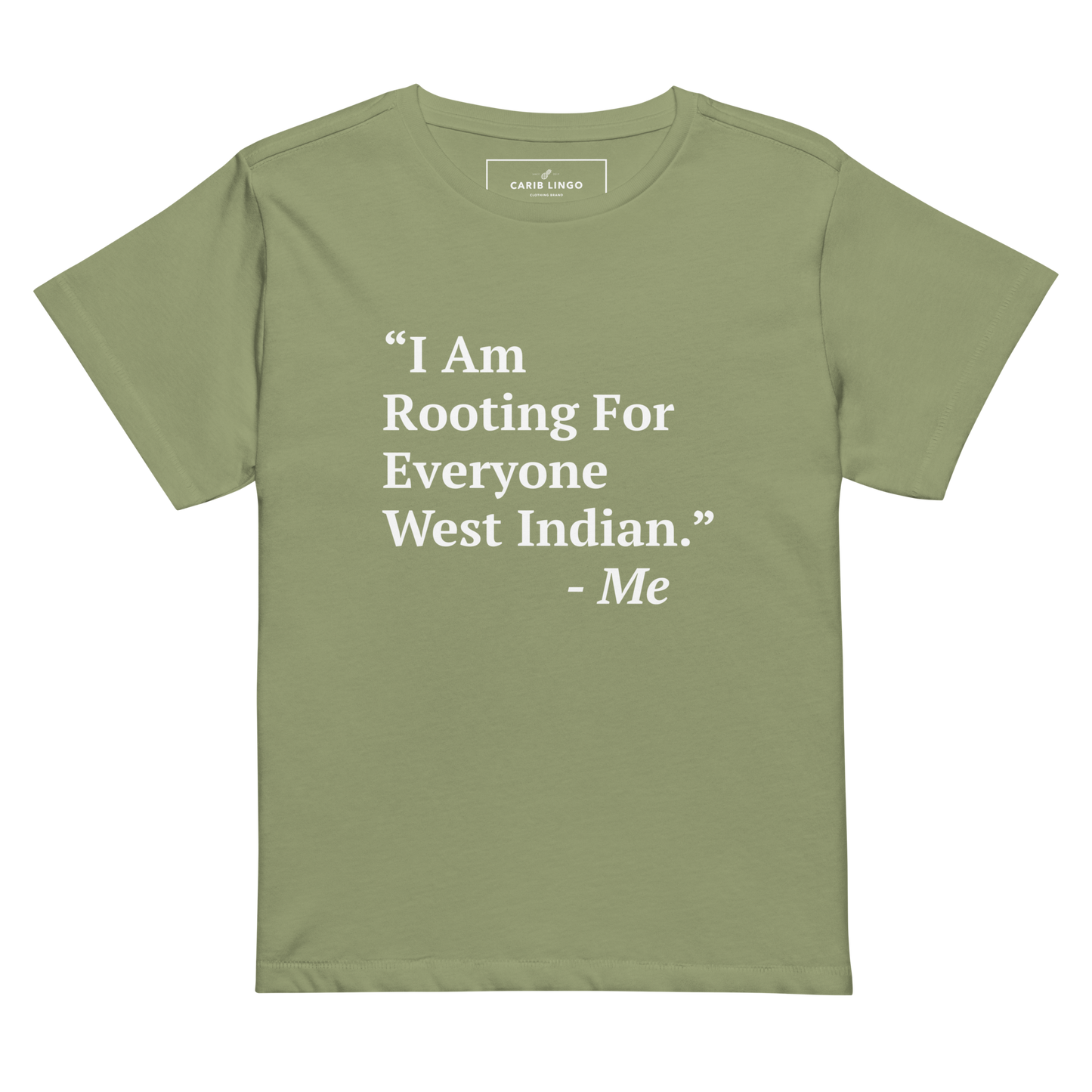 I Am Rooting: West Indian Women’s high-waisted t-shirt