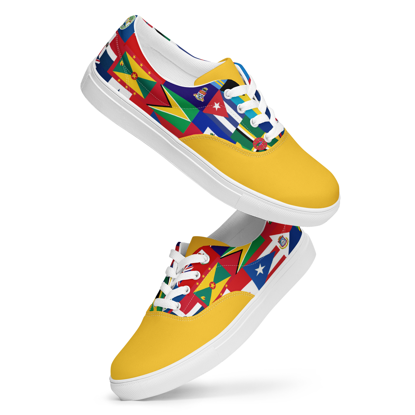 West Indian Flags Women’s lace-up canvas shoes