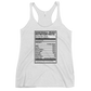 Dancehall Music Nutrition Facts Women's Racerback Tank