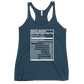 Soca Music Nutrition Facts Women's Racerback Tank