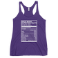 Soca Music Nutrition Facts Women's Racerback Tank
