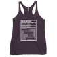Soca Music Nutrition Facts Women's Racerback Tank