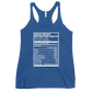 Soca Music Nutrition Facts Women's Racerback Tank