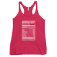 Dancehall Music Nutrition Facts Women's Racerback Tank