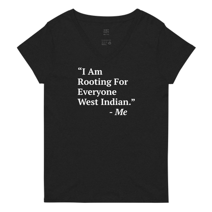 I Am Rooting: West Indian Women’s v-neck t-shirt