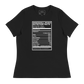 Dancehall Music Nutrition Facts Women's Relaxed T-Shirt