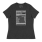 Dancehall Music Nutrition Facts Women's Relaxed T-Shirt