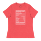Dancehall Music Nutrition Facts Women's Relaxed T-Shirt
