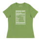 Dancehall Music Nutrition Facts Women's Relaxed T-Shirt