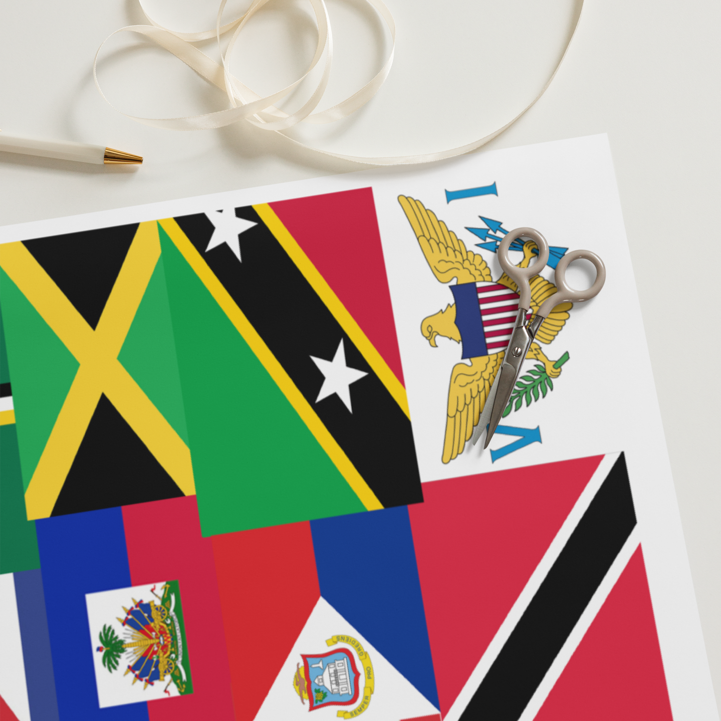 West Indian Flag Wrapping paper sheets