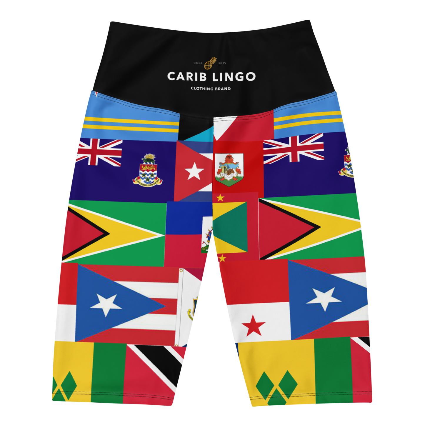 West Indian Flags Biker Shorts
