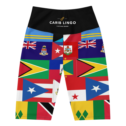 West Indian Flags Biker Shorts