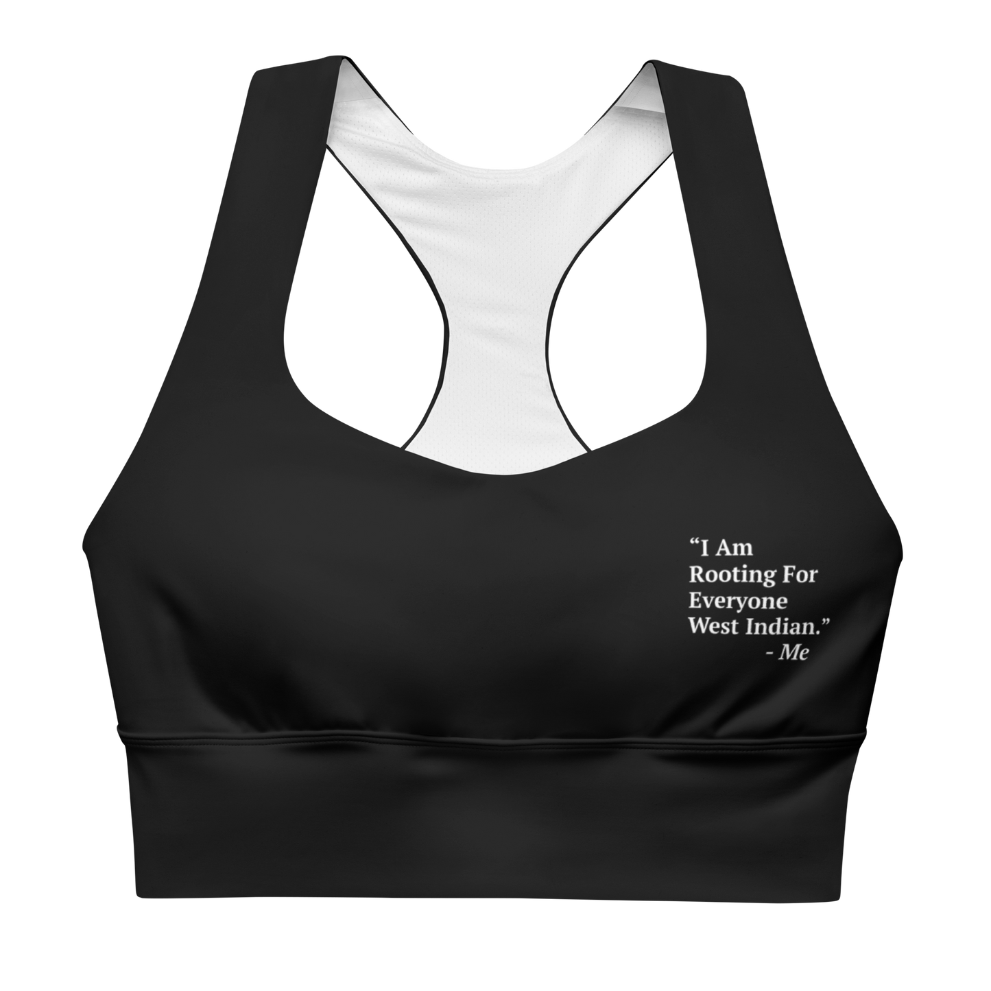 I Am Rooting: West Indian Longline sports bra