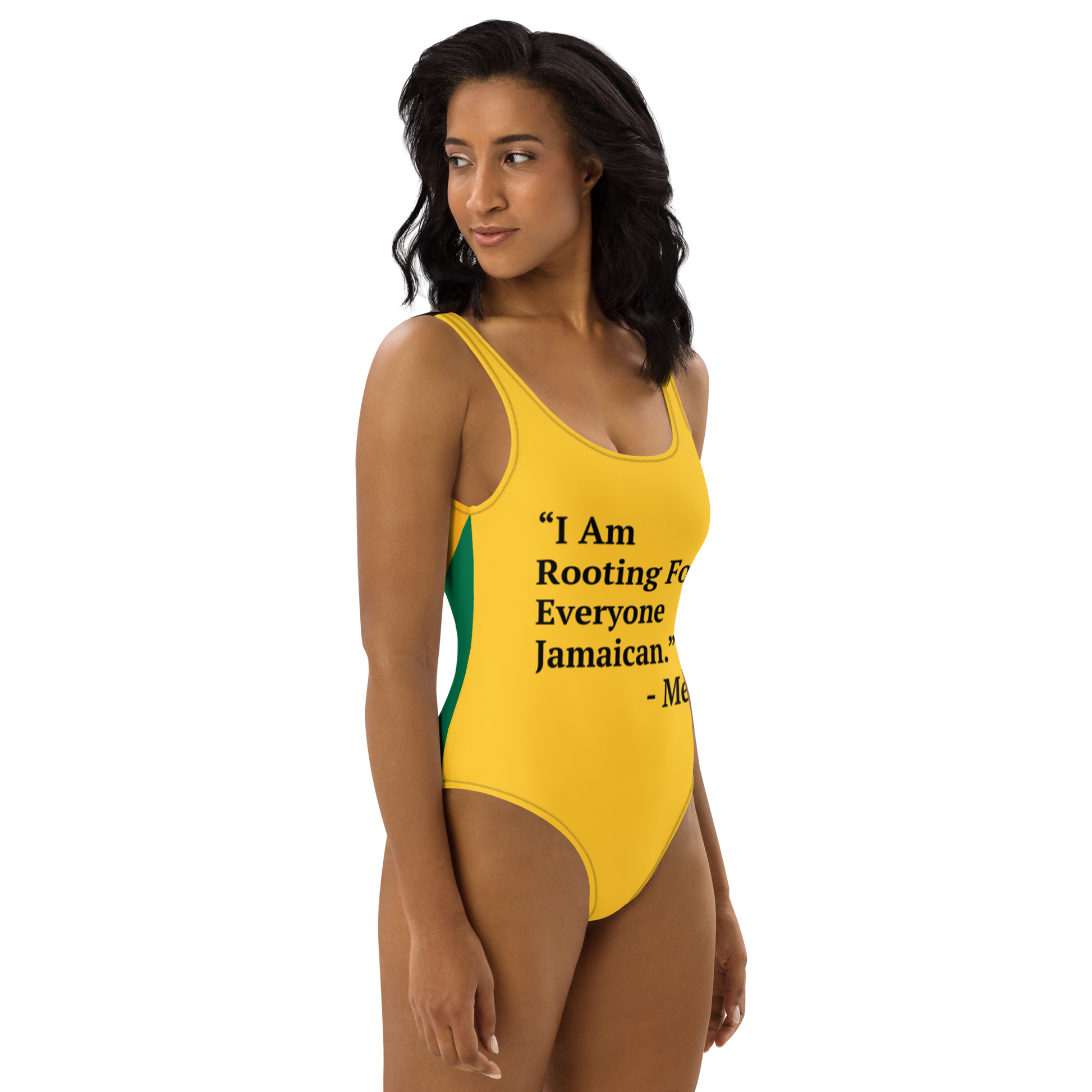 Carib Lingo Co. I Am Rooting Jamaica One Piece Swimsuit 2XL