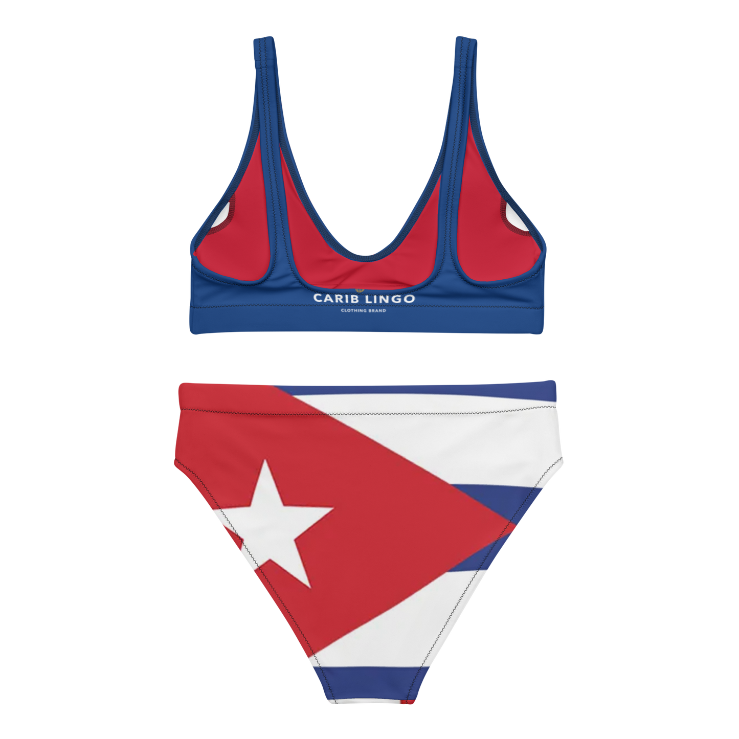 I Am Rooting: Cuba Recycled high-waisted bikini