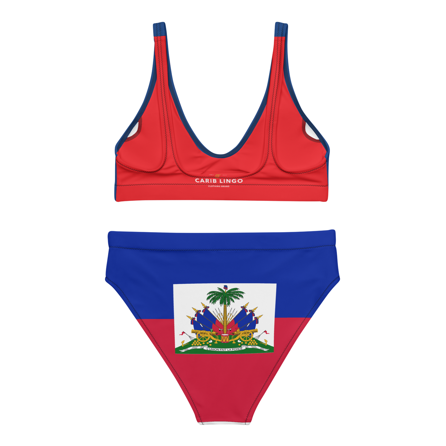 I Am Rooting: Haiti Recycled high-waisted bikini