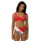 I Am Rooting: Sint Maarten Recycled high-waisted bikini
