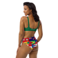 I Am Rooting : West Indian Recycled high-waisted bikini
