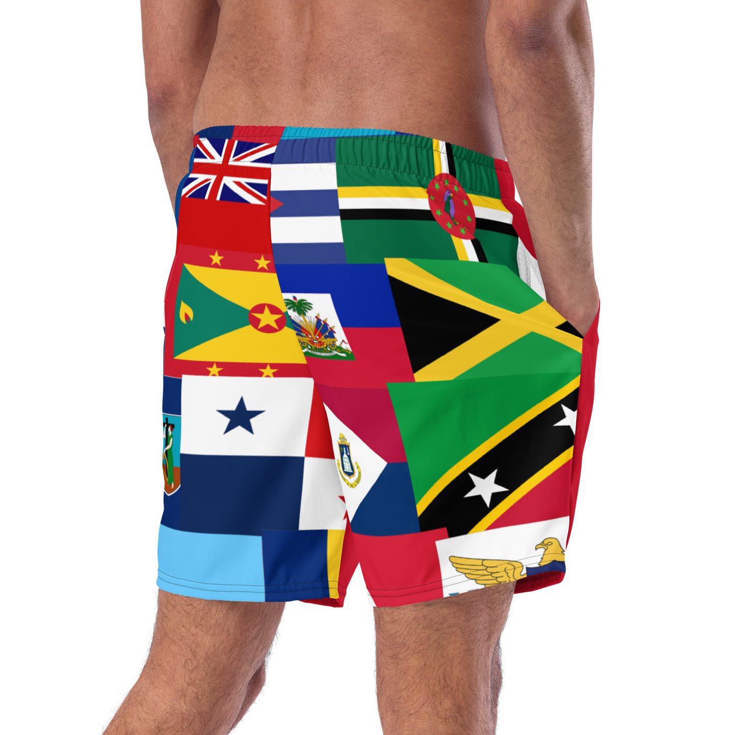 I Am Rooting: West Indian Men's swim trunks