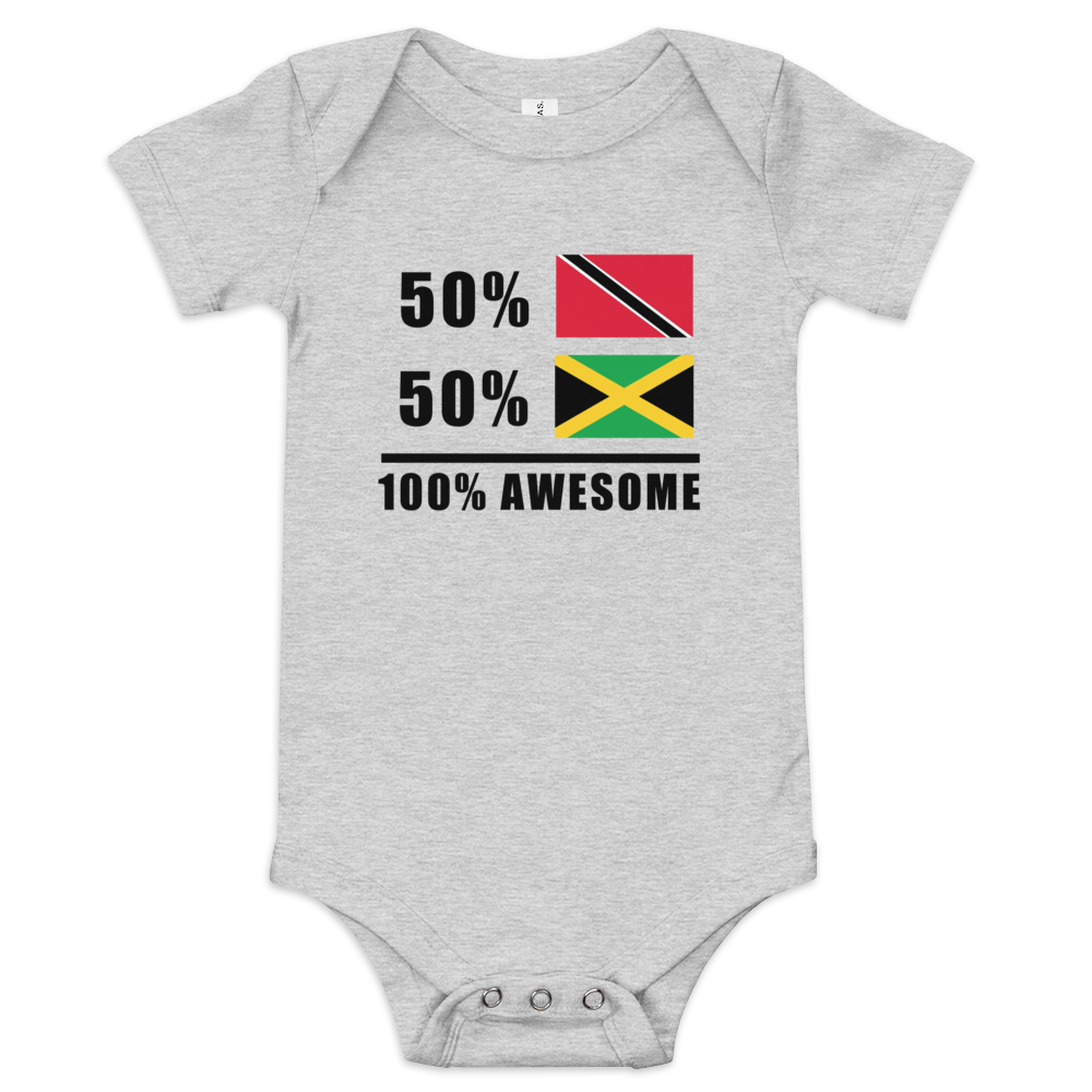 Trinbago Jamaica Custom Baby short sleeve one piece