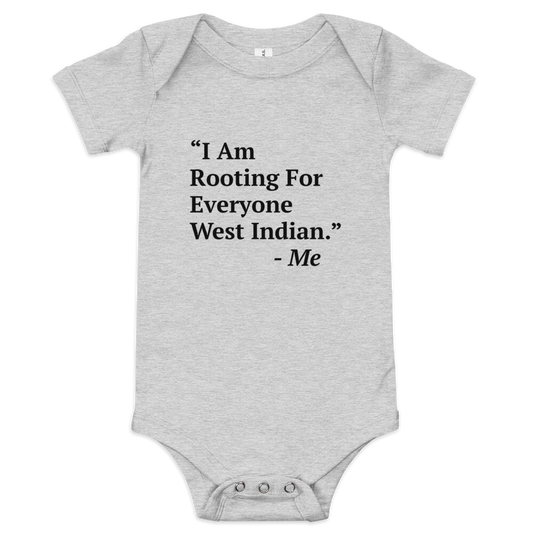 I Am Rooting: West Indian Baby one piece