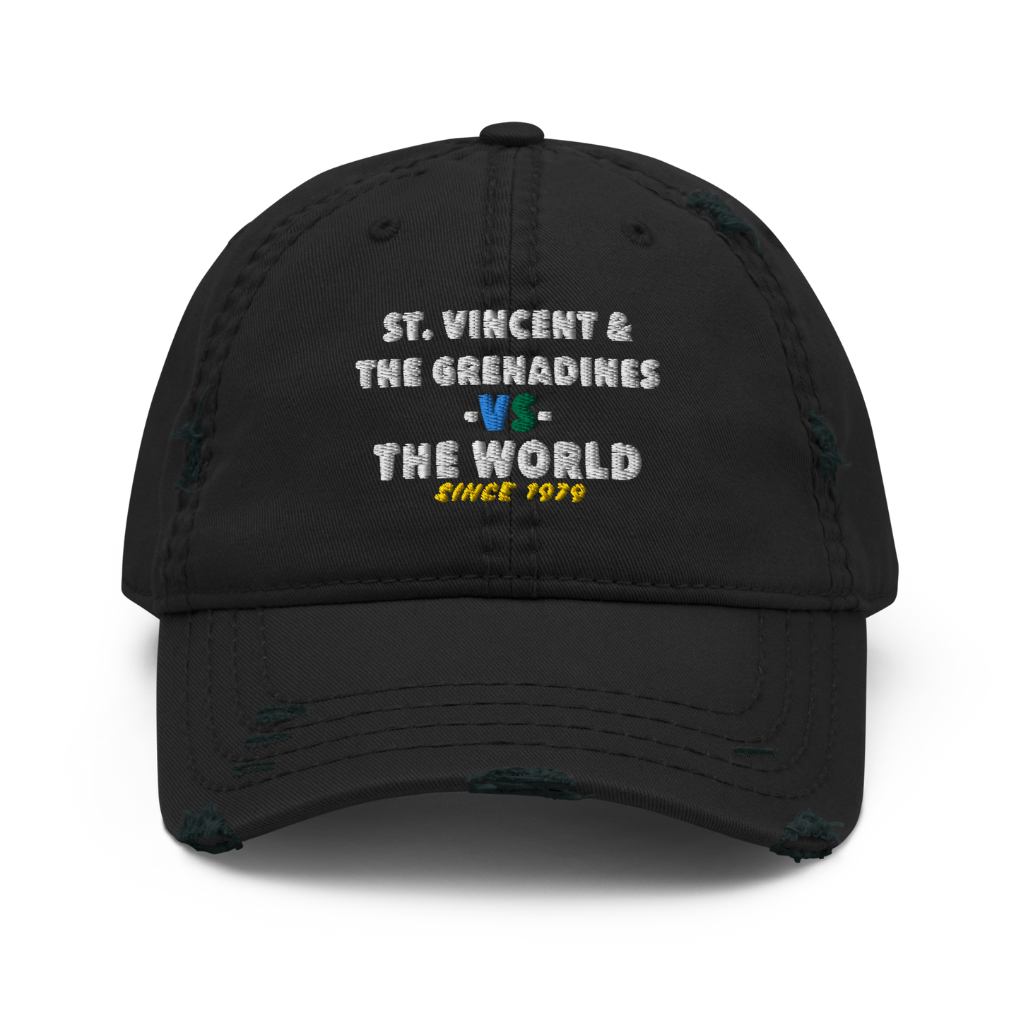 St. Vincent & The Grenadines -vs- The World Distressed Dad Hat