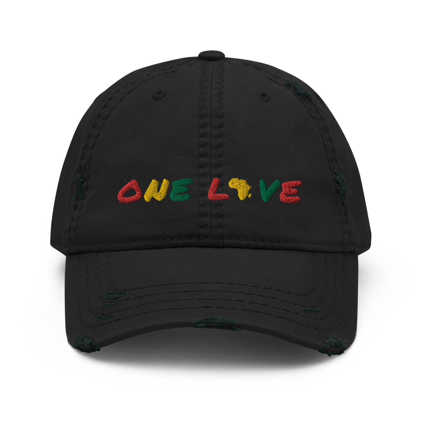 One Love Distressed Dad Hat