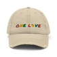 One Love Distressed Dad Hat