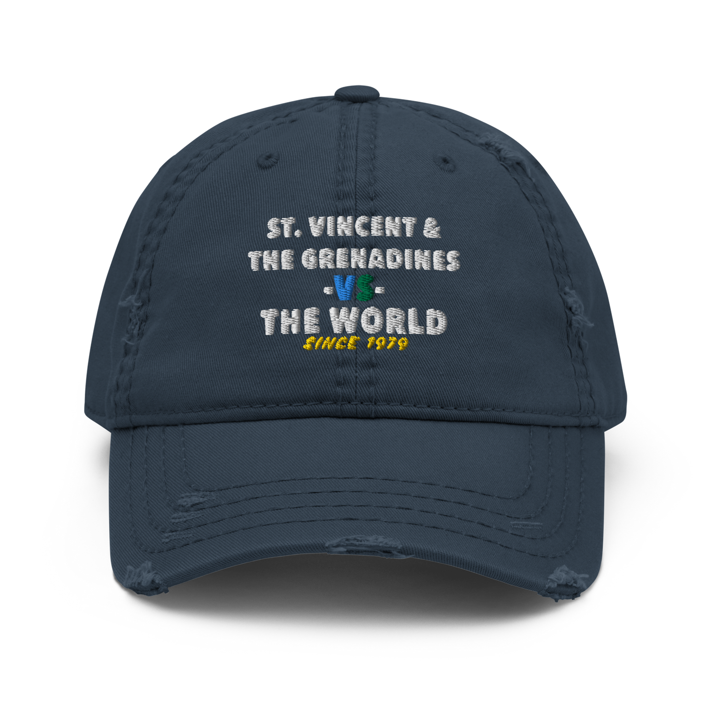 St. Vincent & The Grenadines -vs- The World Distressed Dad Hat