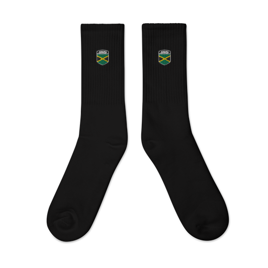 Jamaica Flag Embroidered socks
