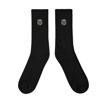 Dominica Flag Embroidered socks