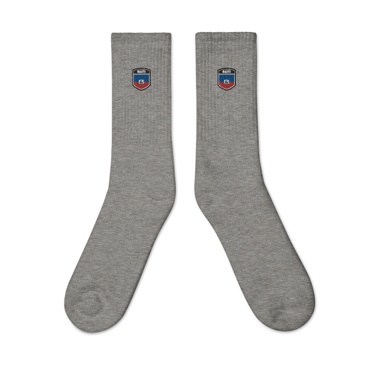 Haiti Flag Embroidered socks