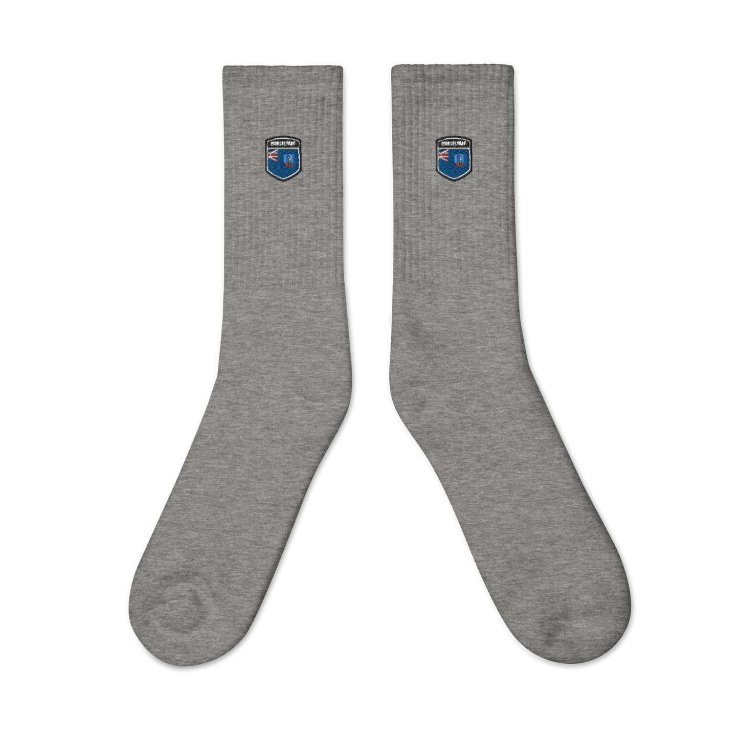 Montserrat Flag Embroidered socks